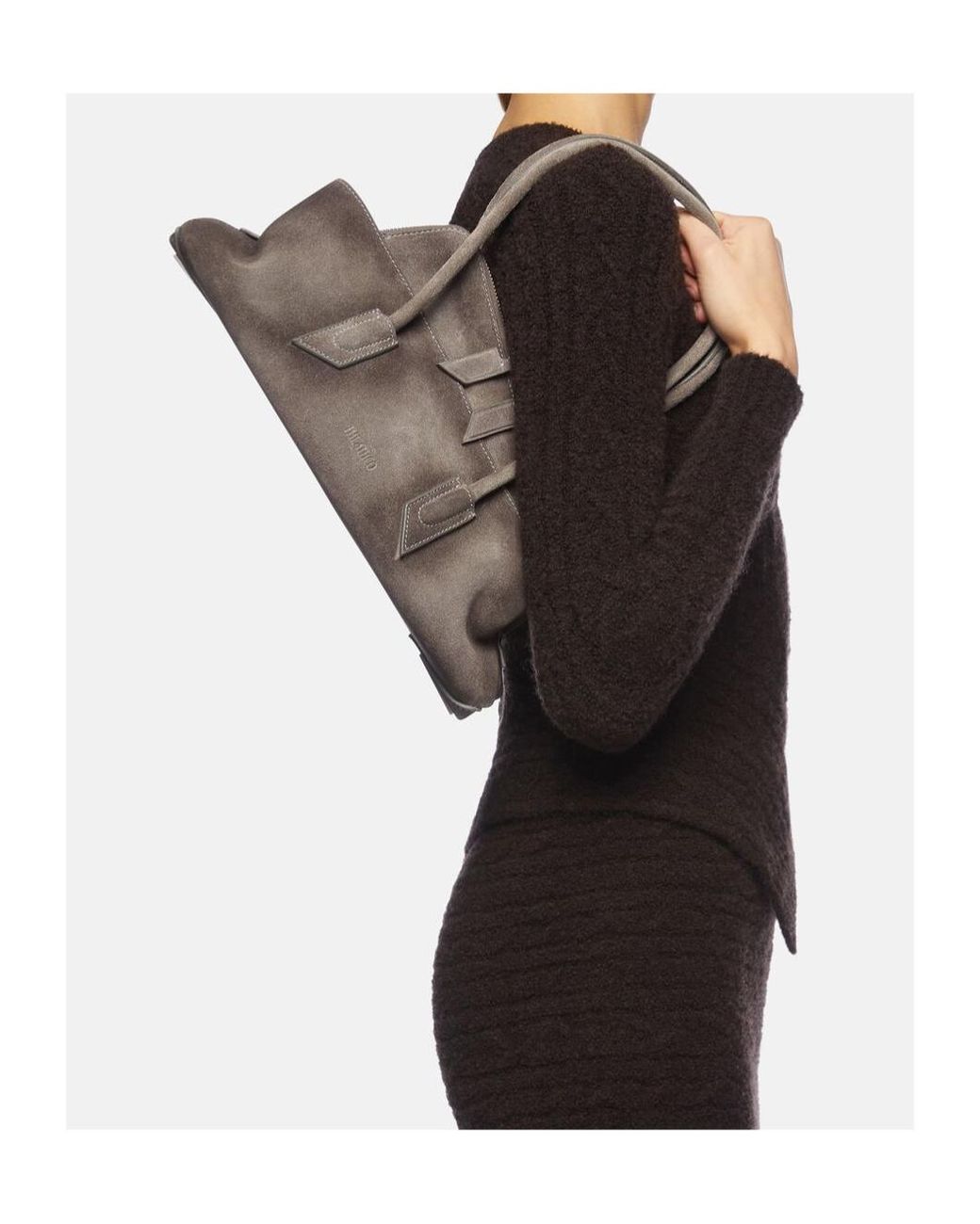 The Attico Brown The La Passeggiata Small Top Handle Tote Bag