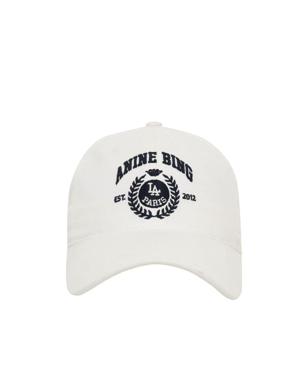 Anine Bing White Low-Key Minimalist Baseball Cap