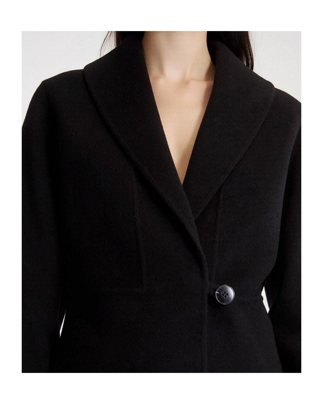 Marella Black Buttoned Short Coat