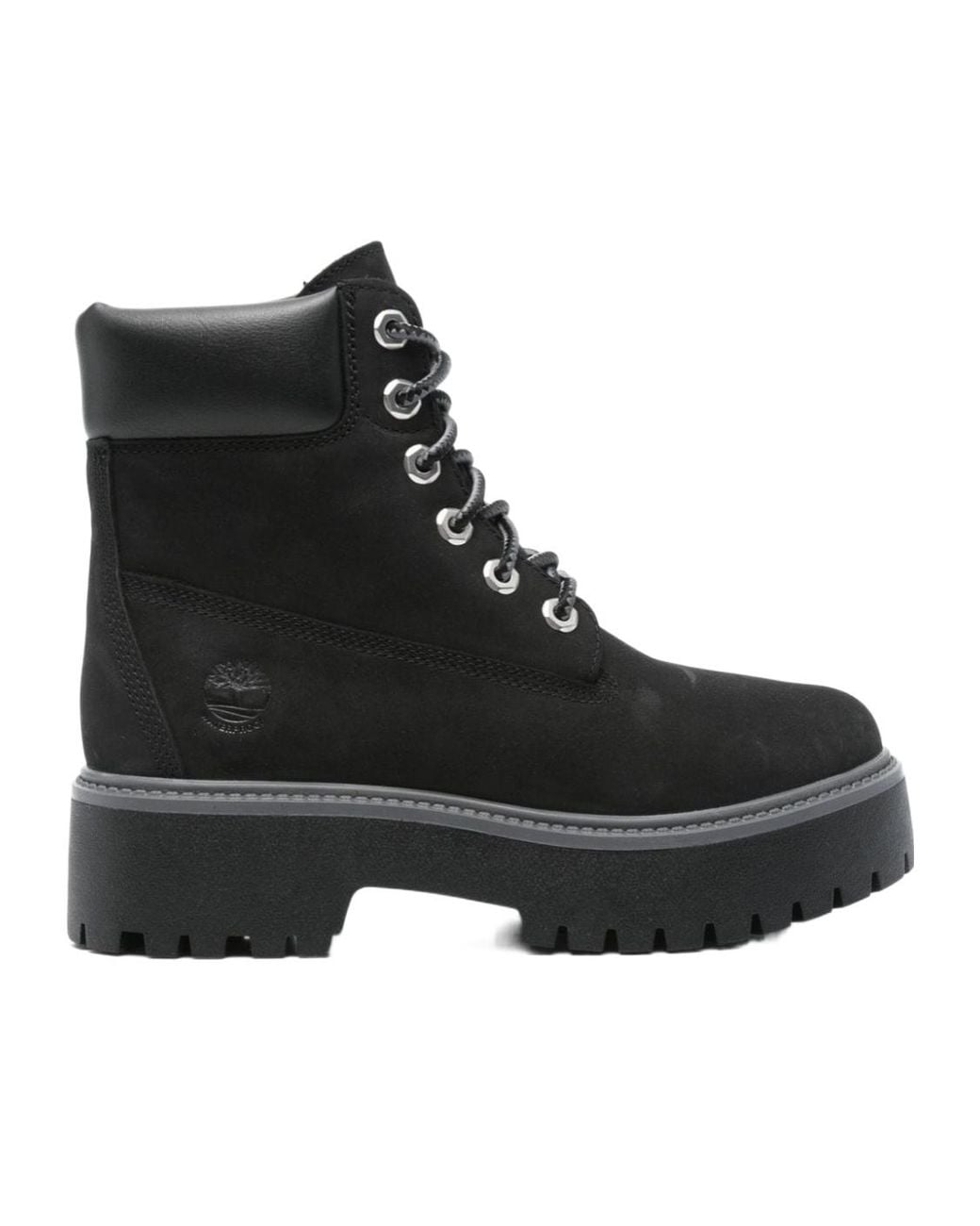 Timberland Black Lace-Up Ankle Boots