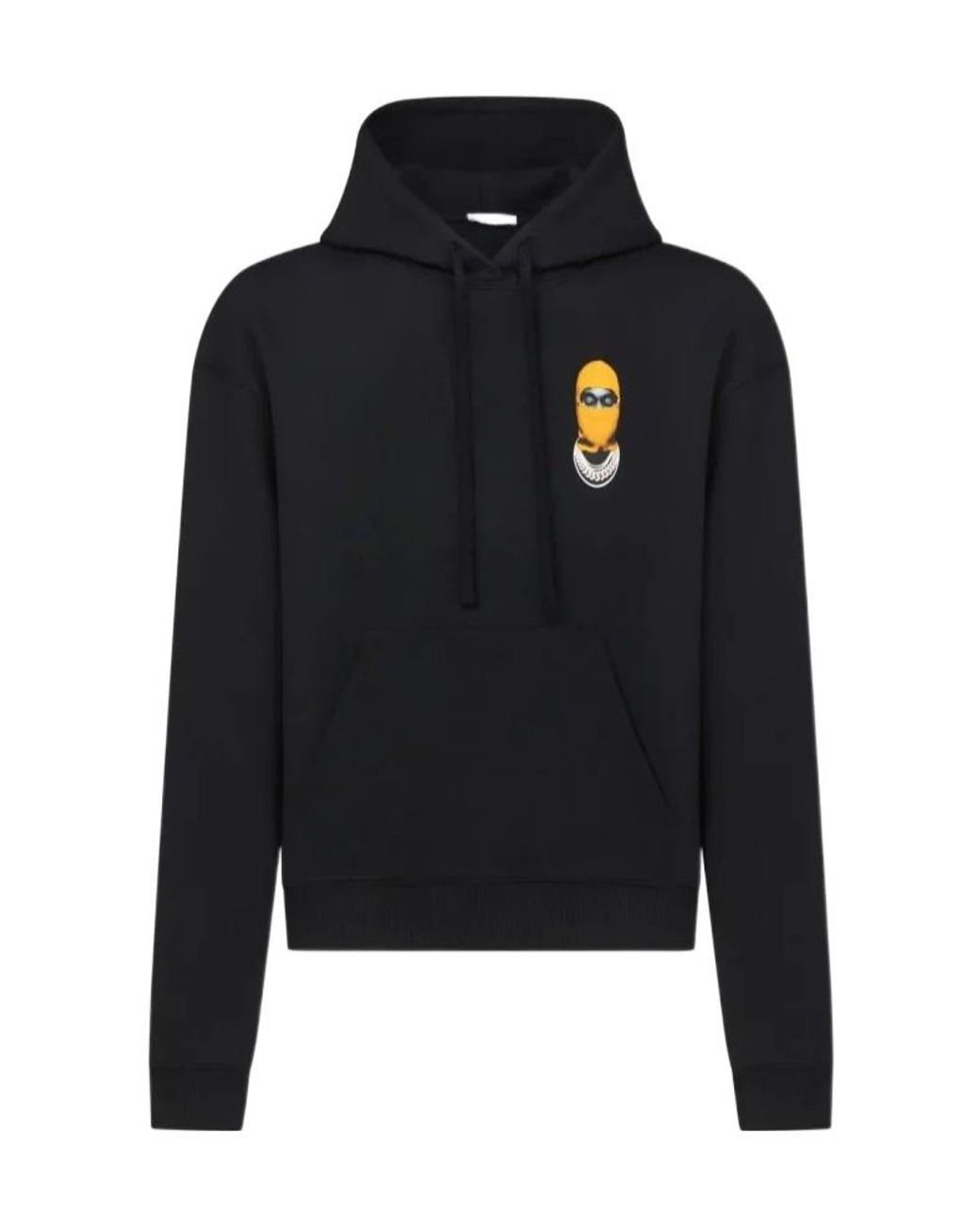 Ih Nom Uh Nit Black Small Mask-Print Hoodie for men
