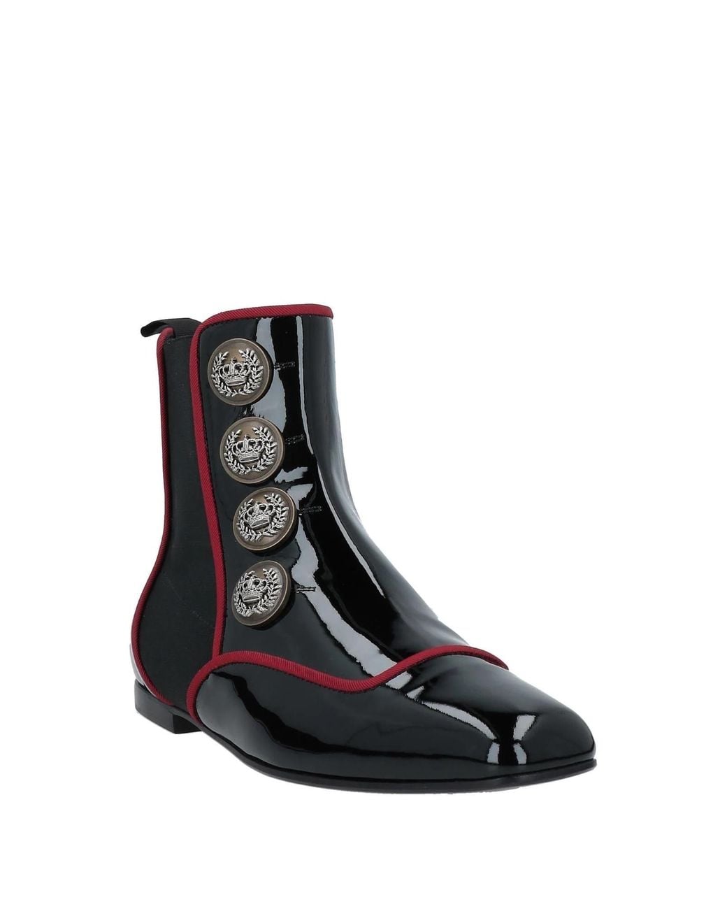 Dolce & Gabbana Black Features A Shiny Colored Leather Upper