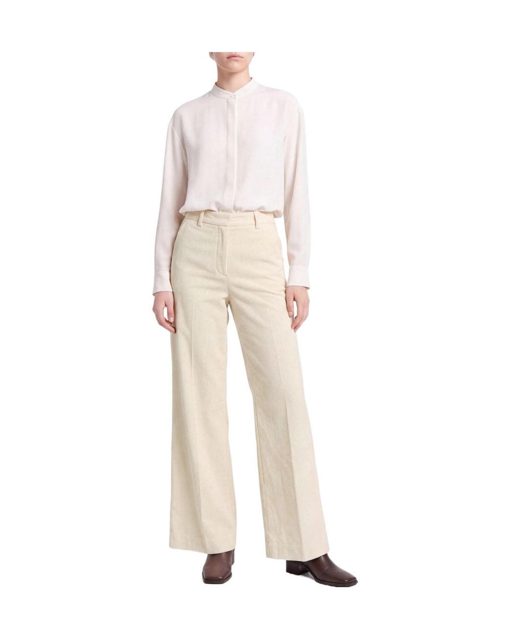 Weekend by Maxmara Natural Corduroy Wide-Leg Pants