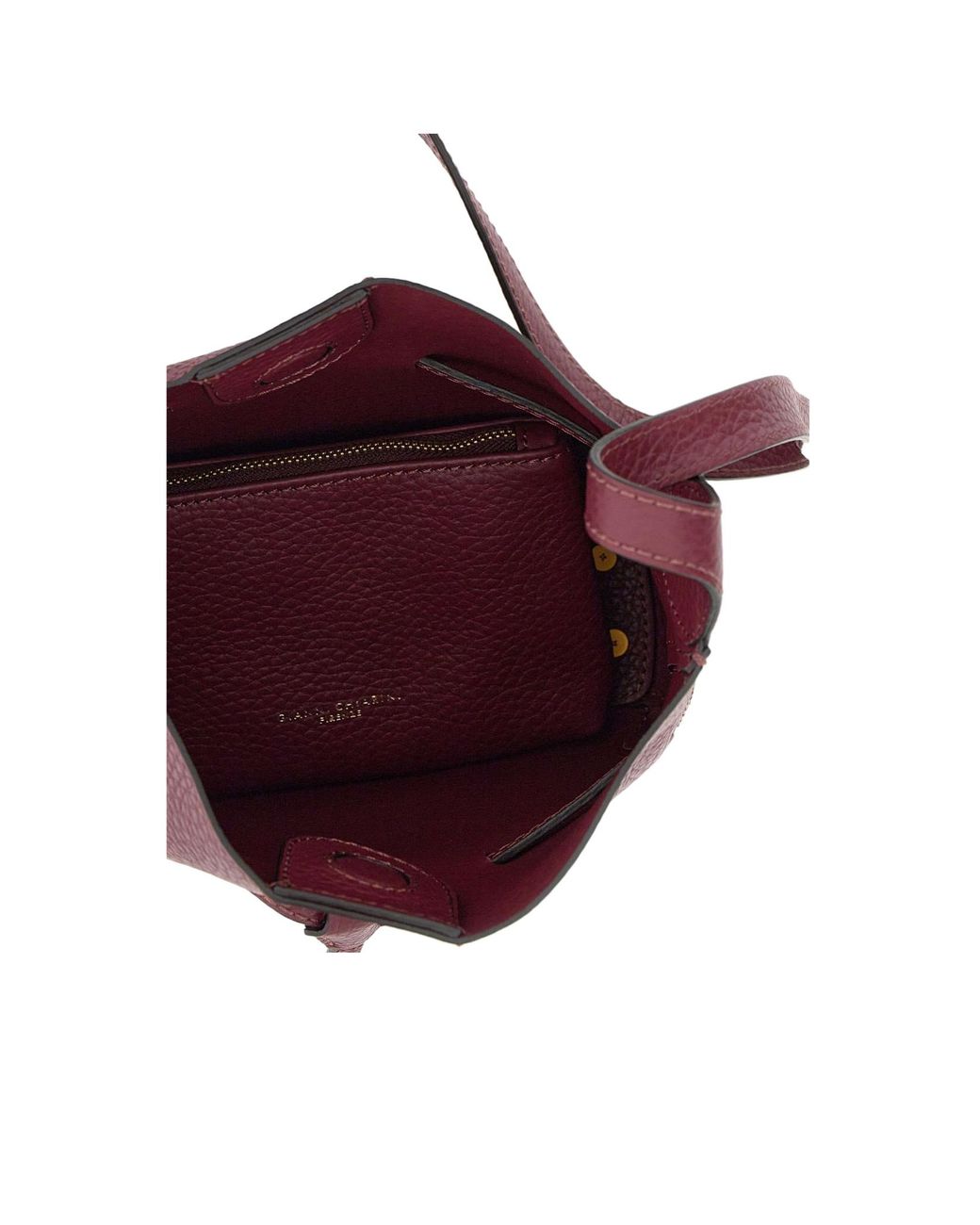 Gianni Chiarini Purple Sienna Grained-Leather Shoulder Bag