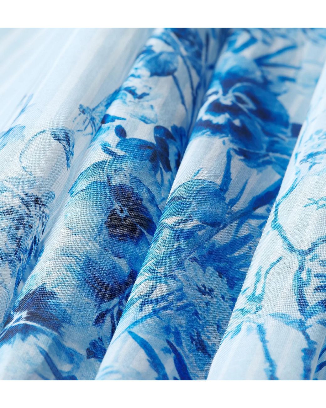 Dior Blue Iviera Mid-Length Flared Skirt