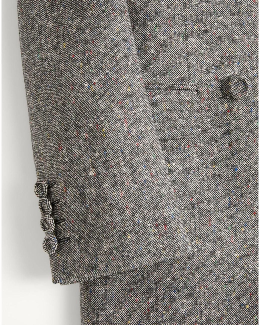 Valentino Gray Double-Breasted Long-Sleeved Blazer for men