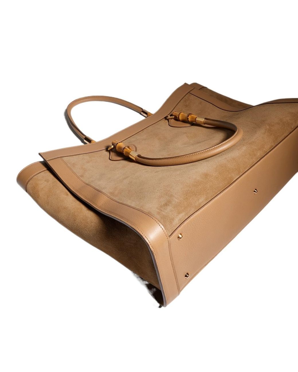 Gucci Brown Bamboo Tote Large Bag
