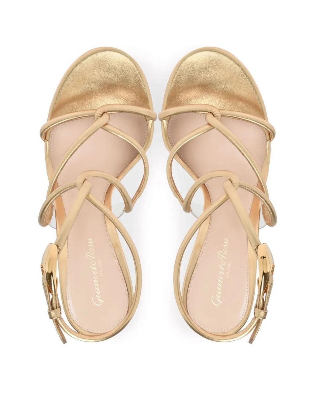 Gianvito Rossi Metallic 105Mm Mamba Sandals