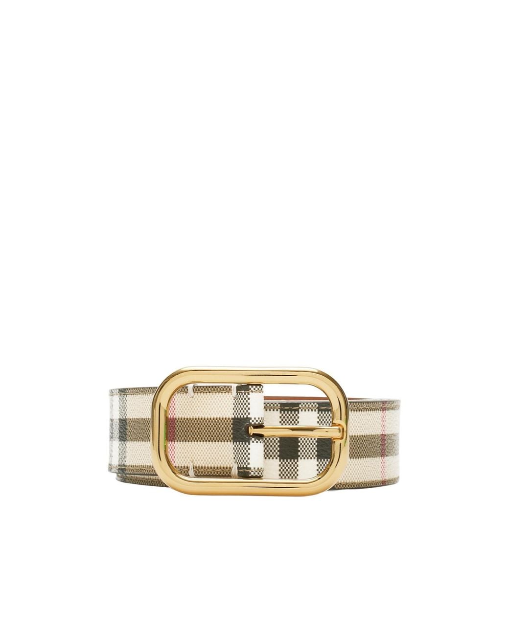 Burberry Metallic Checkered Belt