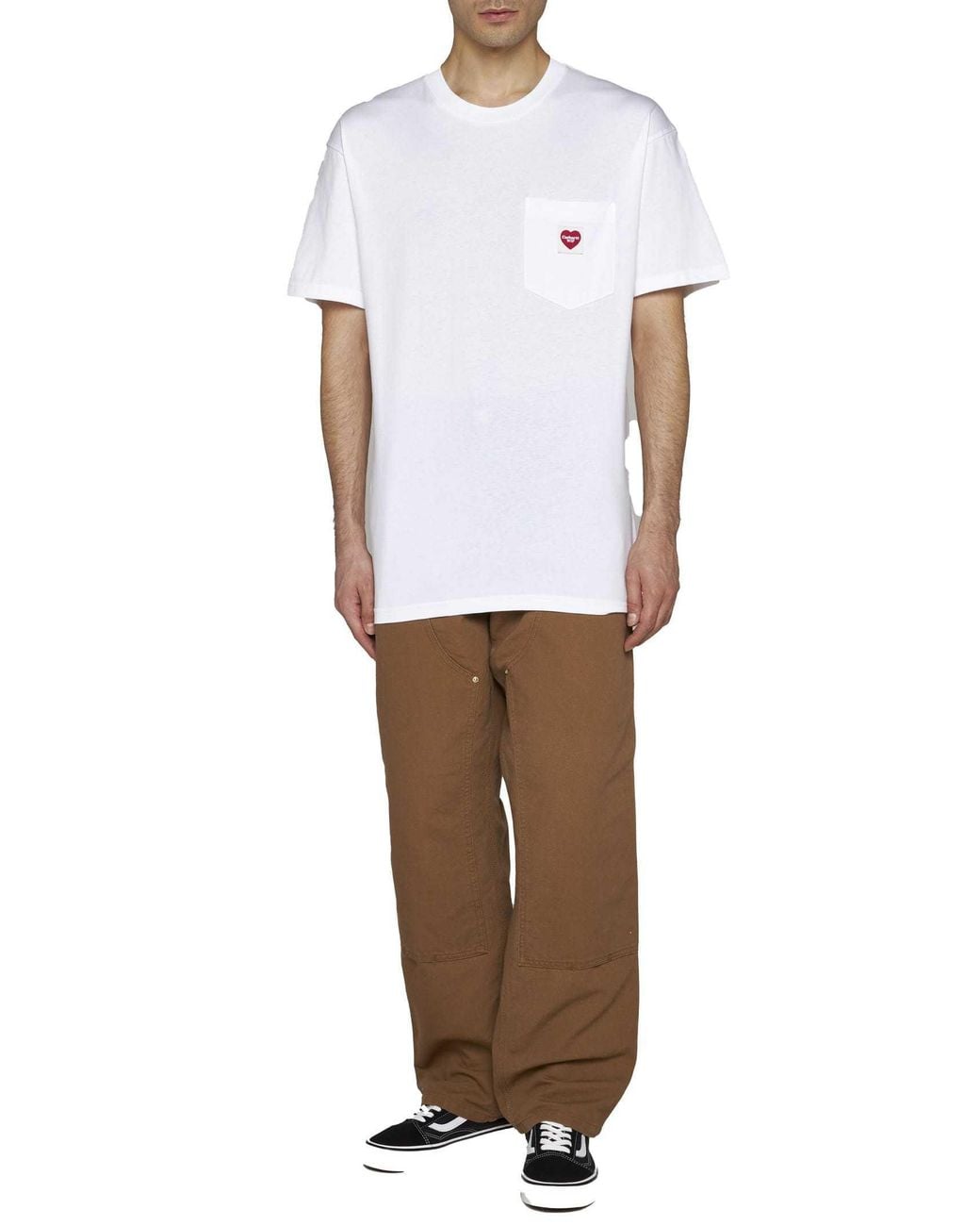 Carhartt Brown Belt-Loop Casual Pants for men