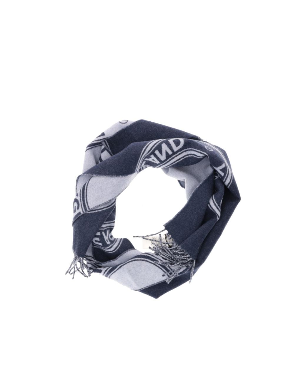 Burberry Blue Round Jacquard Scarf for men