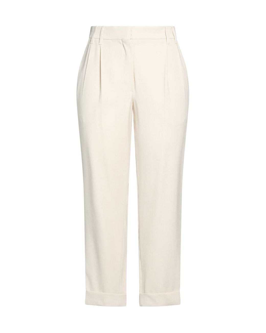 Brunello Cucinelli White Slim-Fit Cropped Pants