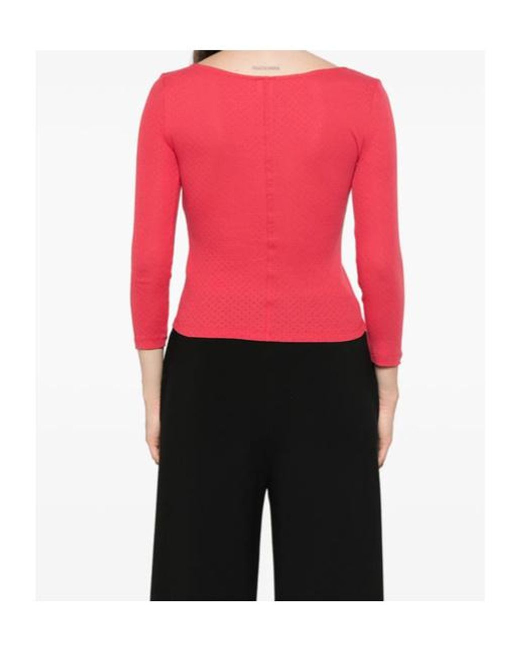 Re/done Red Crew-Neck Cardigan