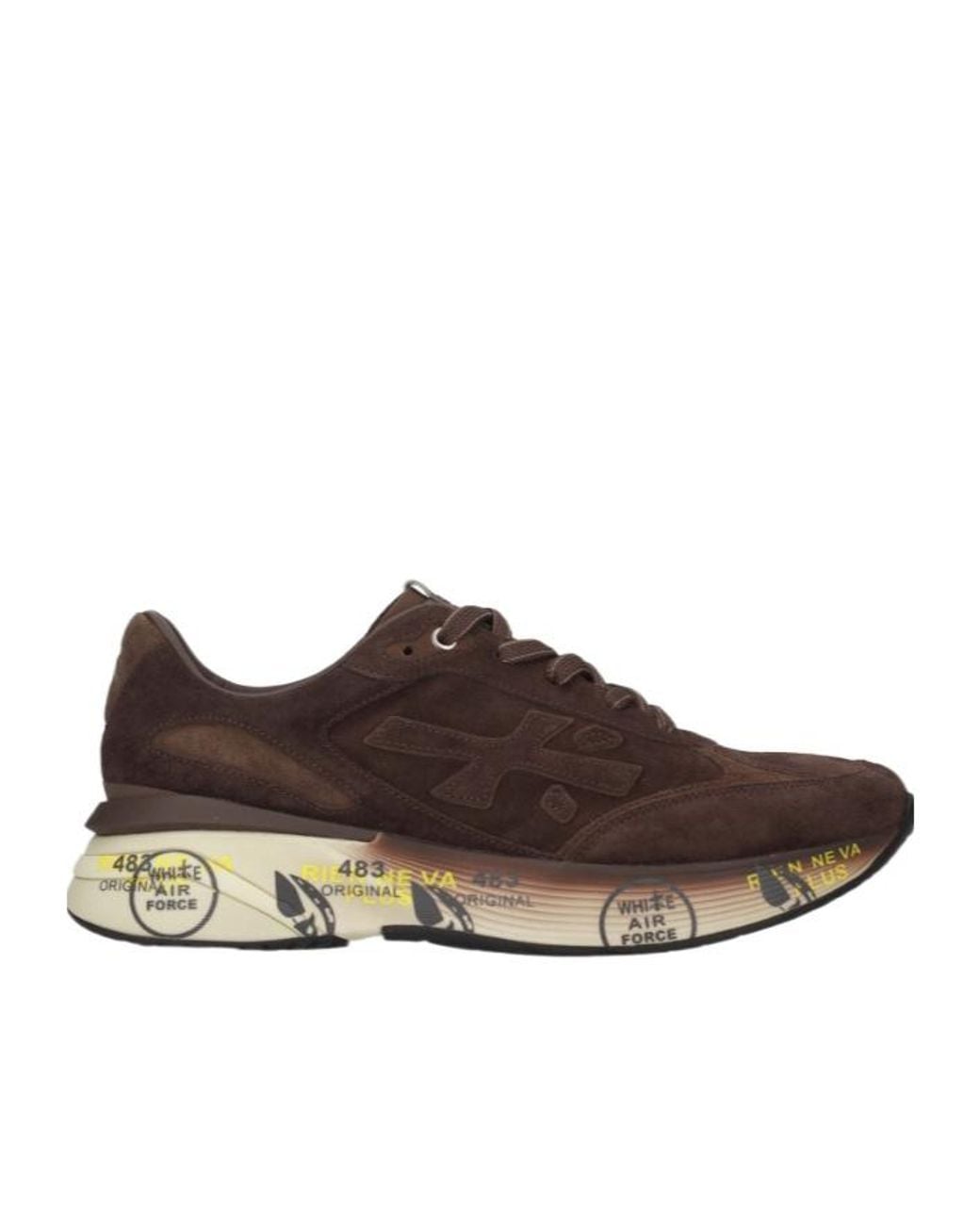 Premiata Brown Lace-Up Sneakers for men