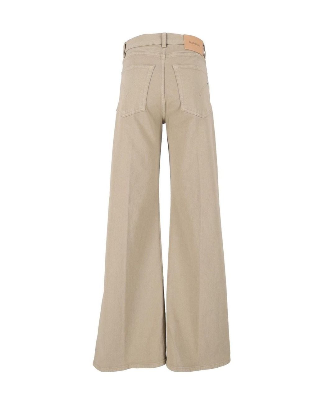 Dondup Natural Logo Patch Wide-Leg Jeans