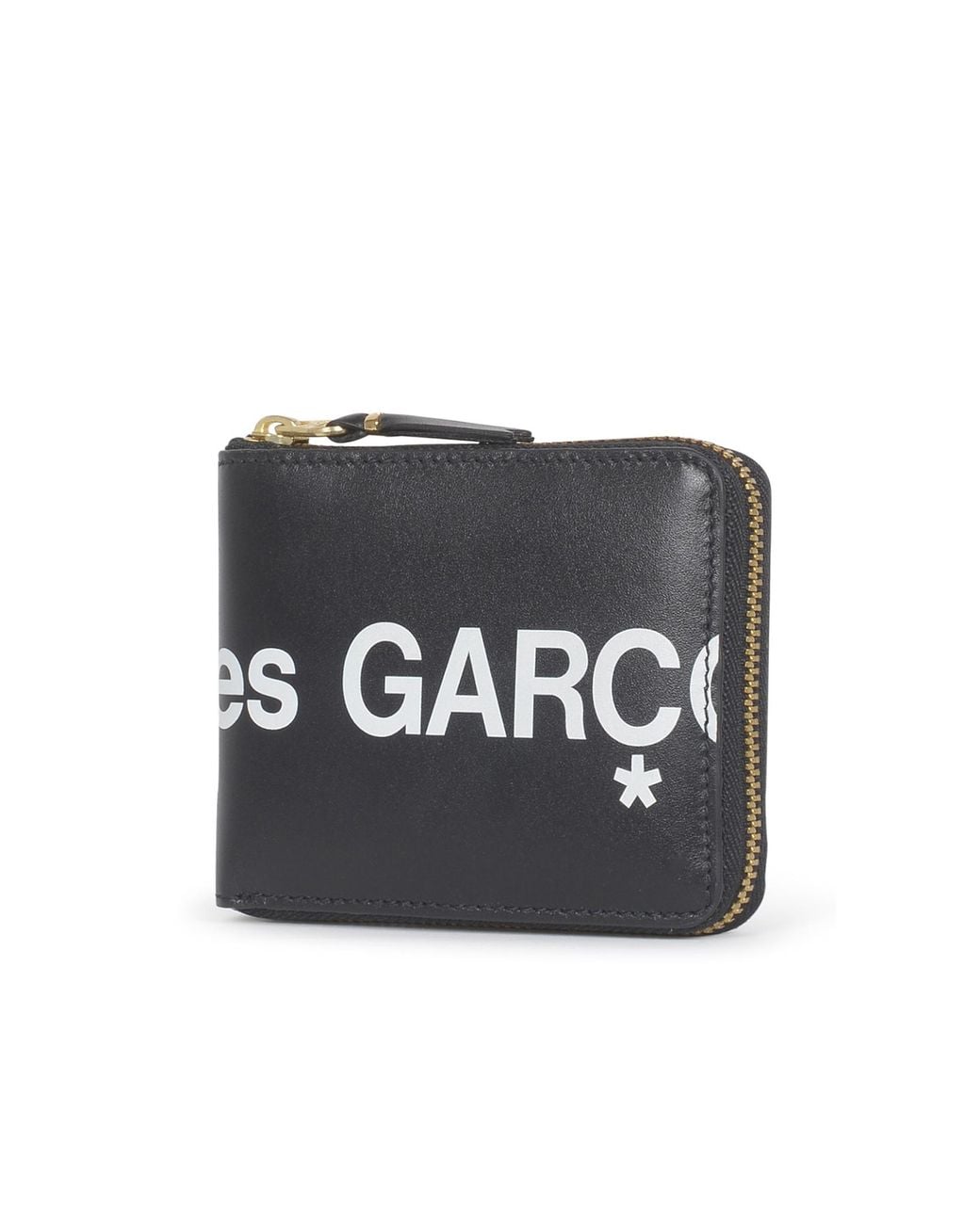 Comme des Garçons Black Comme Des Garçons Wallet Logo Printed Zip-Around Wallet for men