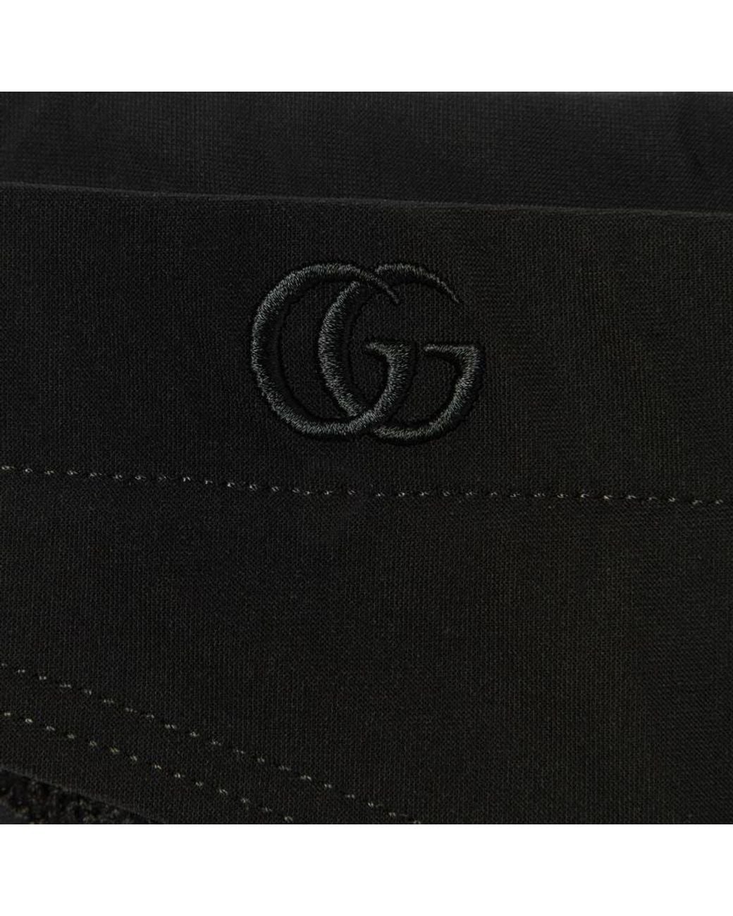 Gucci Black Sparkling Jersey Bikini With Embroidery