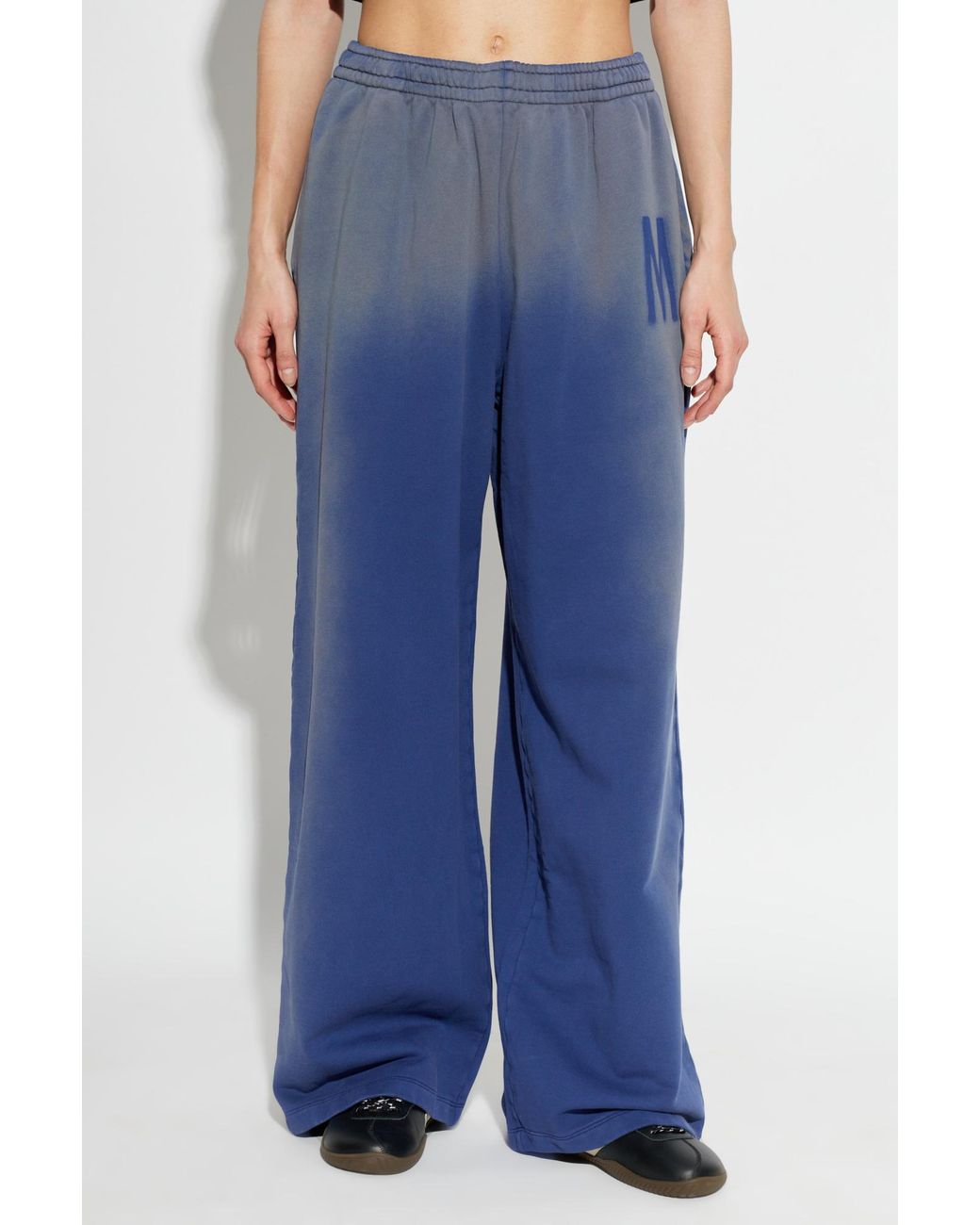 Moschino Blue Gradient Wide-Leg Sweatpants