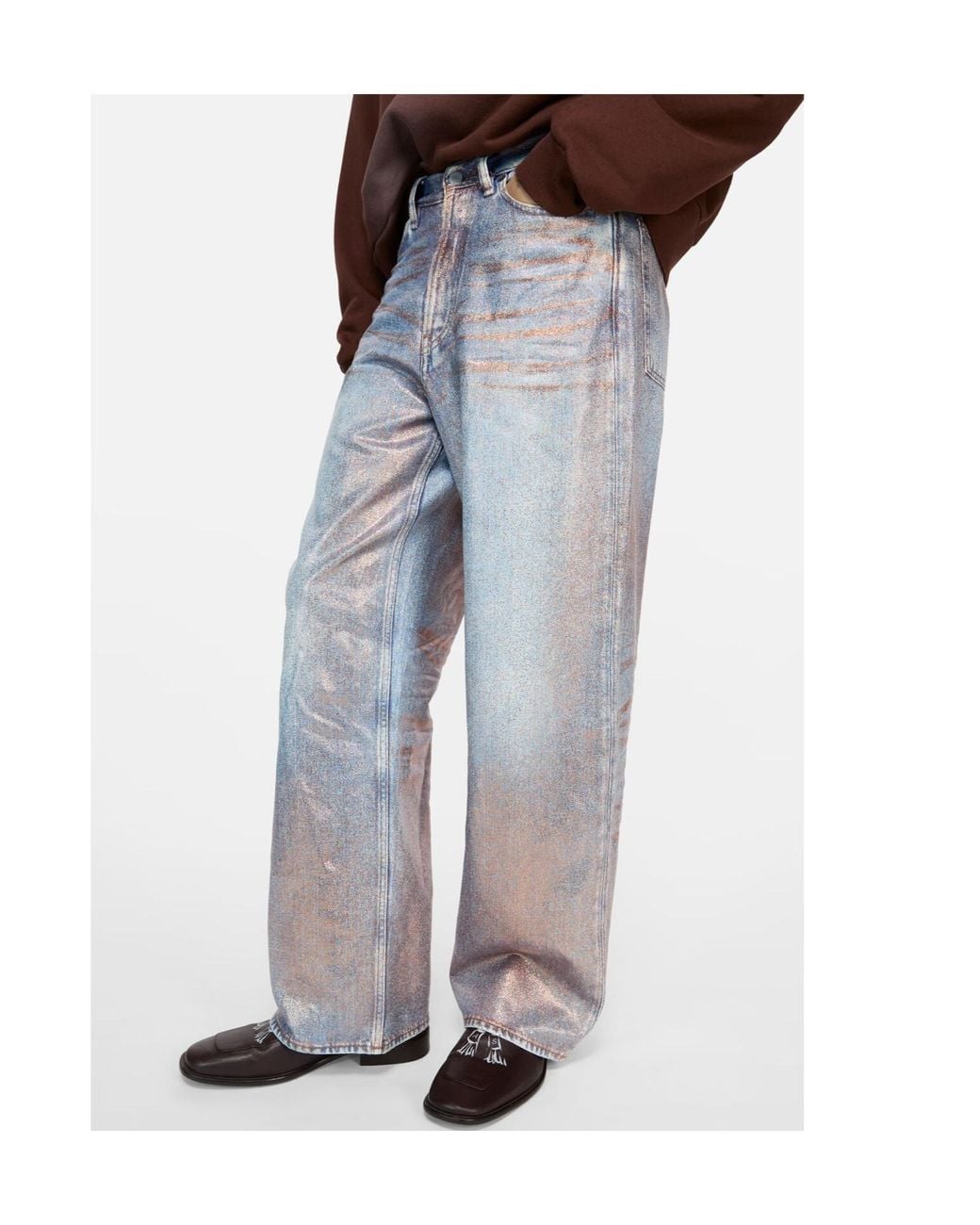 Acne Blue 1981 Loose Glitter Jeans for men