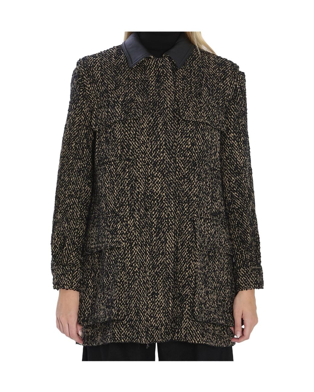 Max Mara Gray Angio Long-Sleeved Jacket