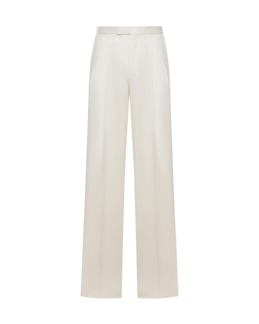 Tom Ford White Pleated Wide Leg Pants for men