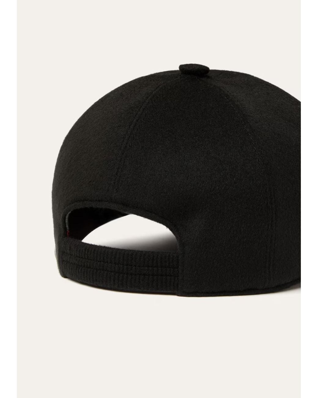 Loro Piana Black Baseball Cap for men