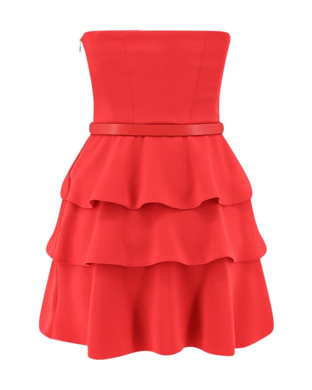Elisabetta Franchi Belted Tiered Mini Dress