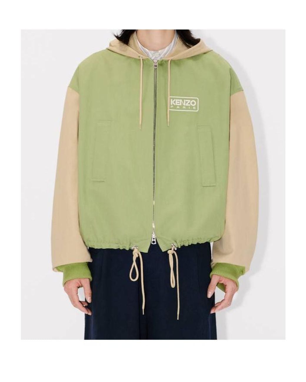 KENZO Green Hooded Parka for men