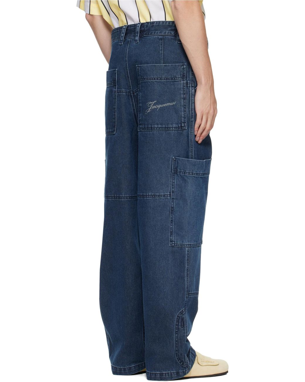 Jacquemus Blue Carré De-Nîmes Wide-Leg Jeans for men