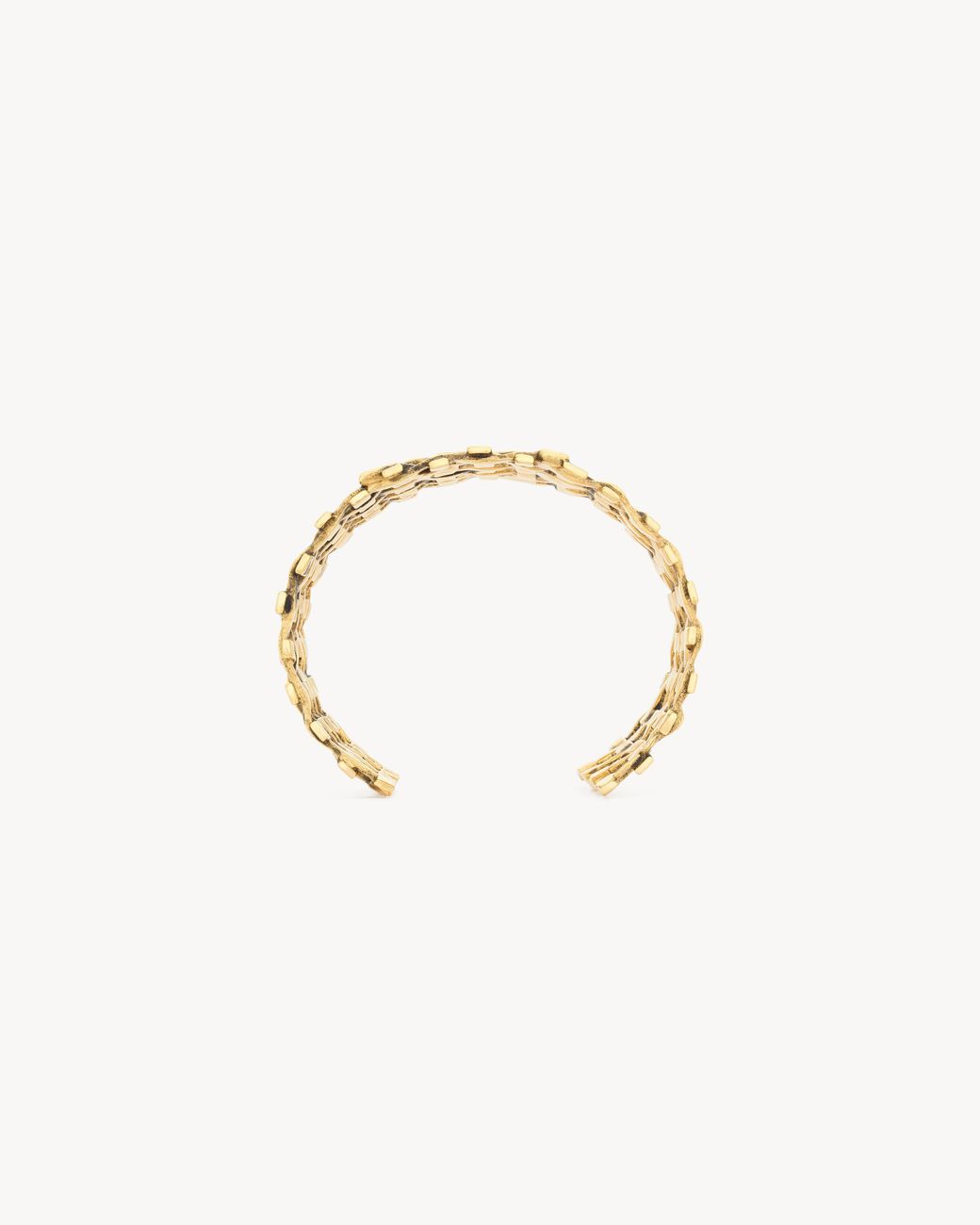 Saint Laurent Metallic Metal Braided Bracelet