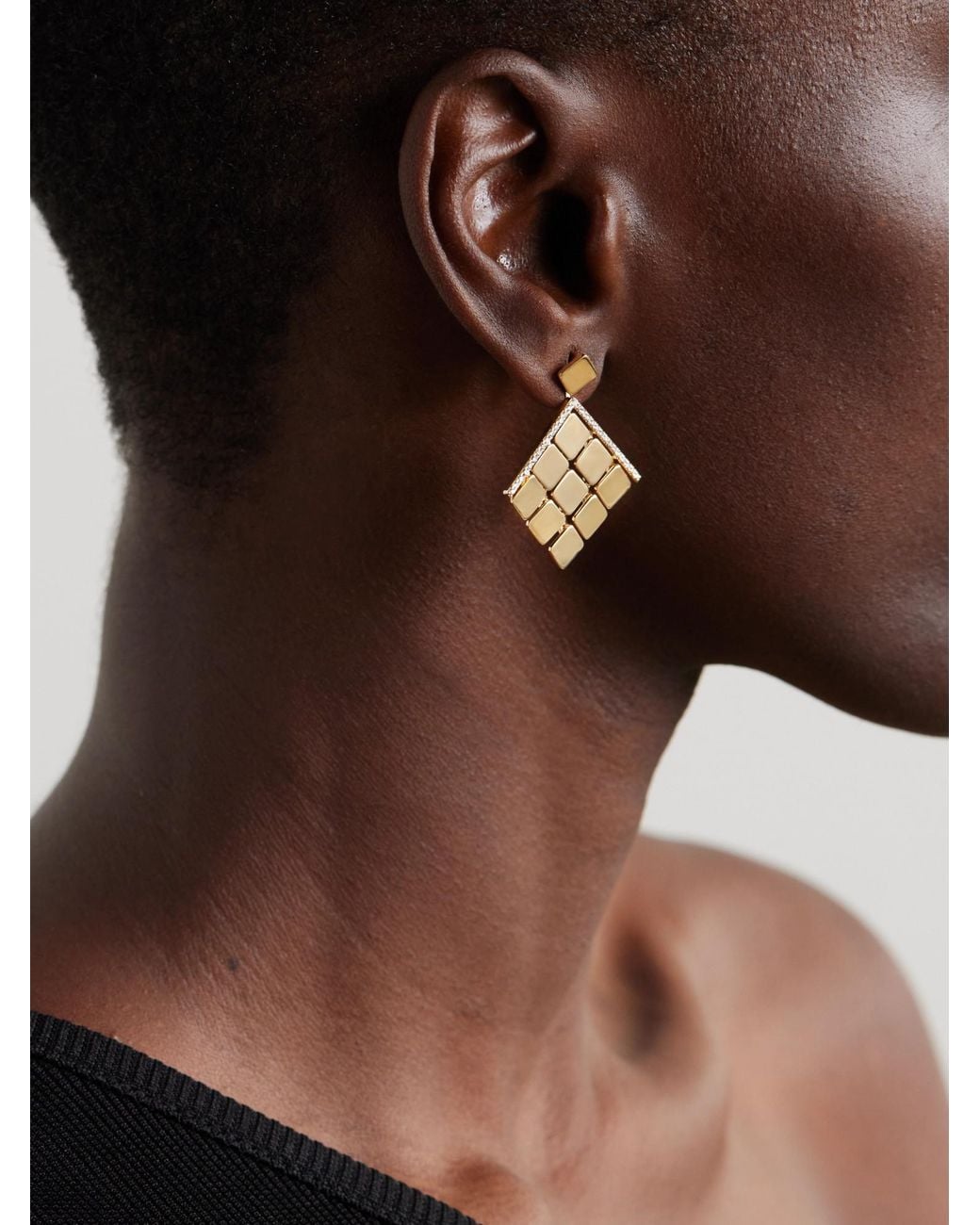 Ileana Makri Metallic Diamond Earrings