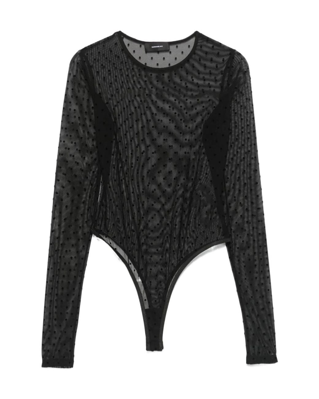 Wardrobe NYC Black Polka-Dot Bodysuit