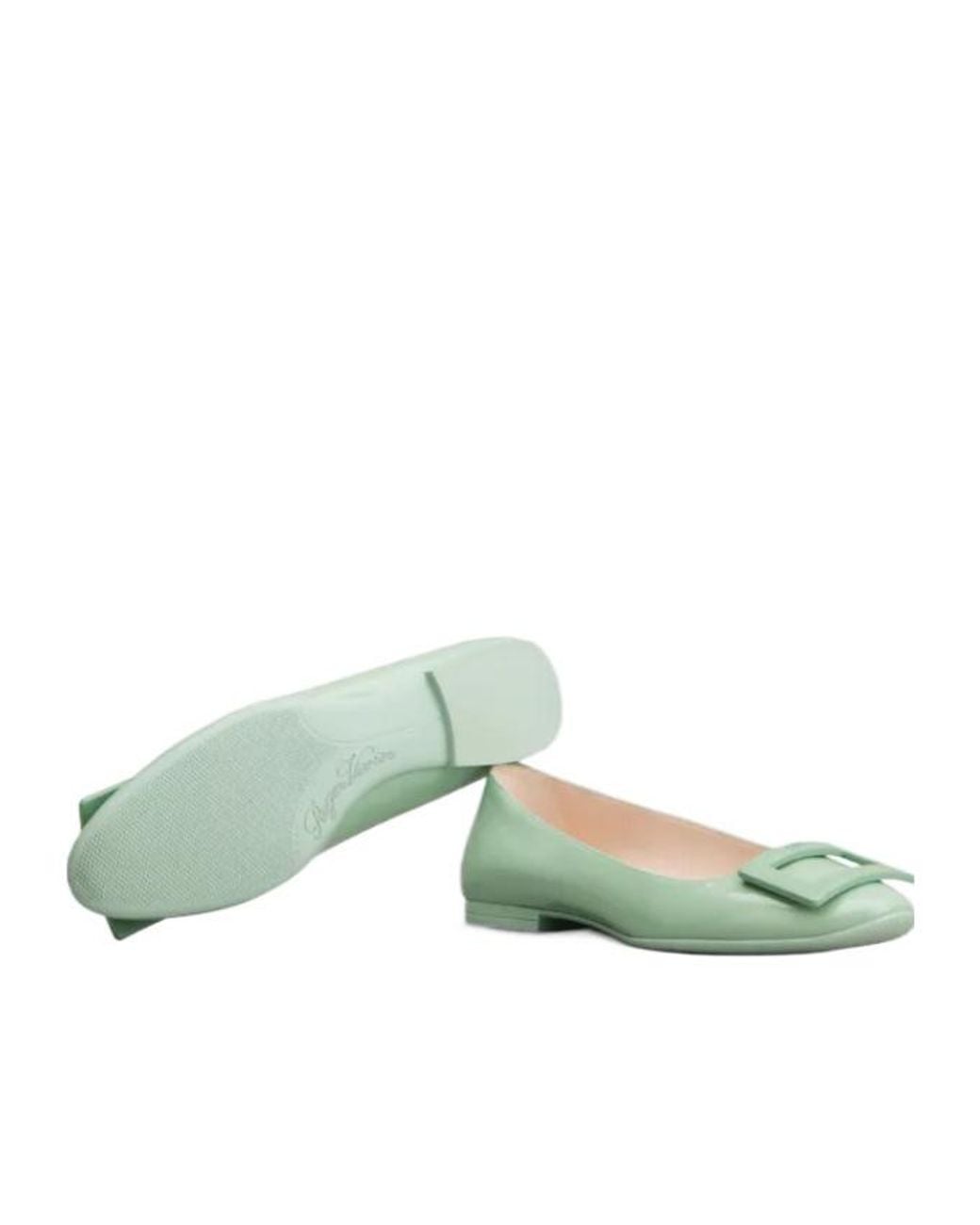 Roger Vivier Green U Look Ballerinas