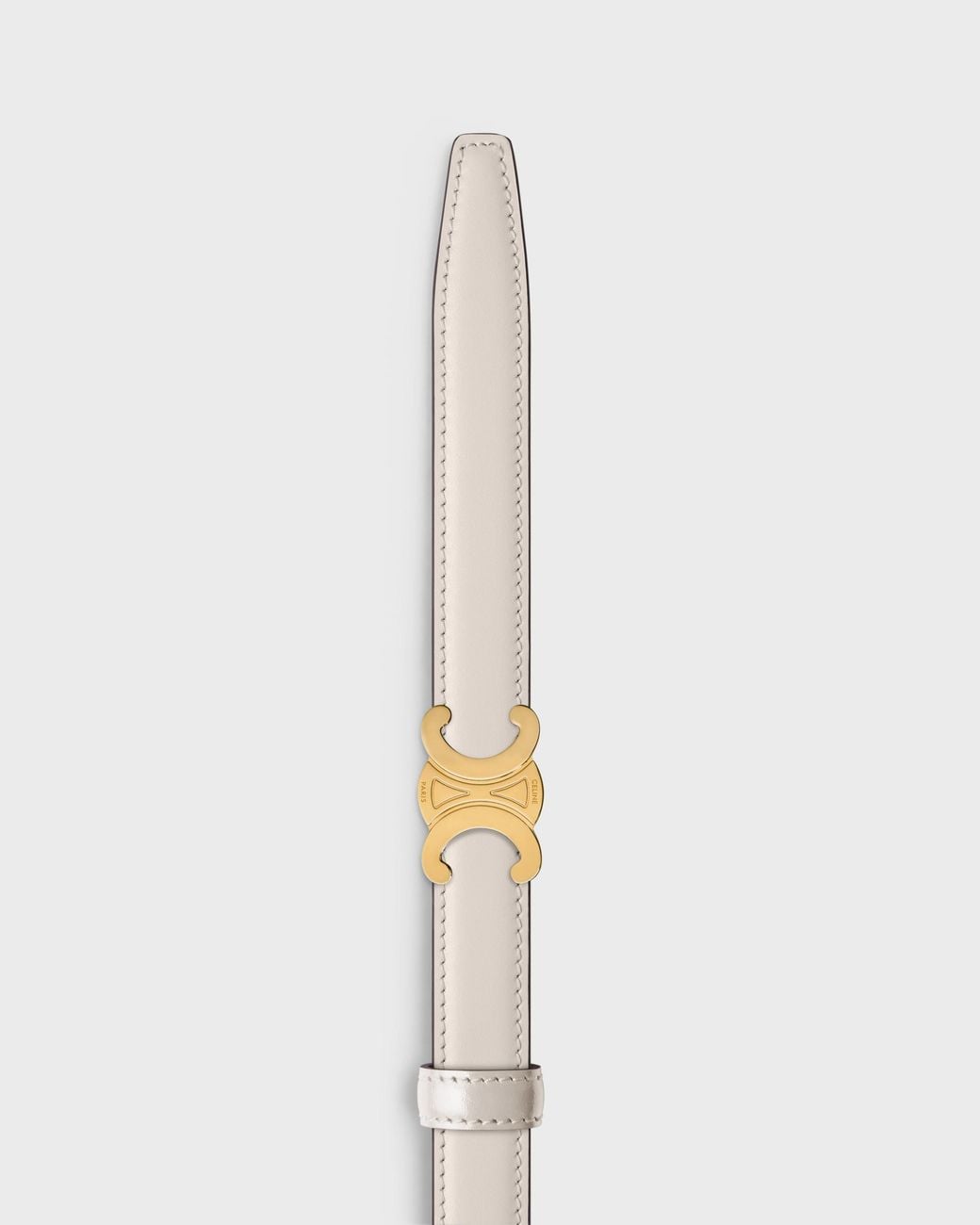 Céline White Triomphe Buckle 18 Mm Reversible Belt