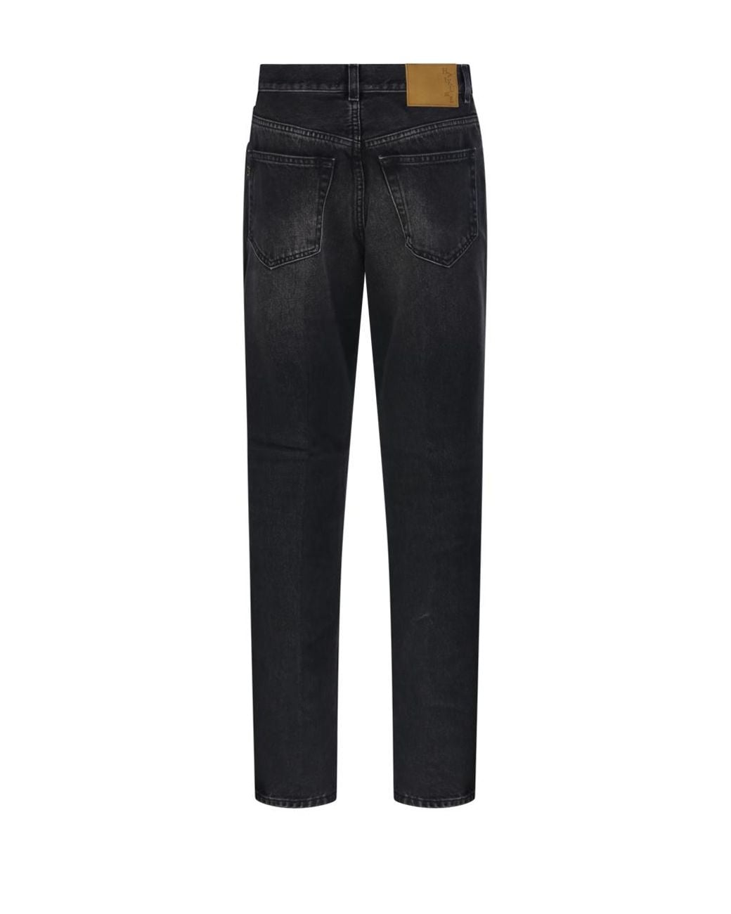 Haikure Black Logo Patch Straight-Leg Jeans