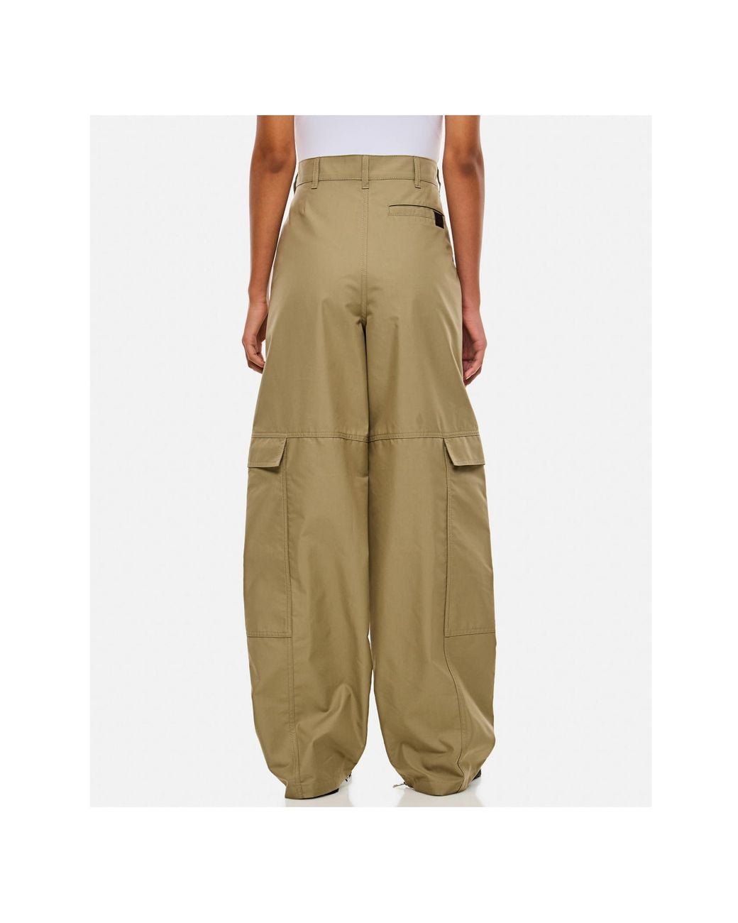 Loewe Natural High-Waist Wide-Leg Cargo Trousers