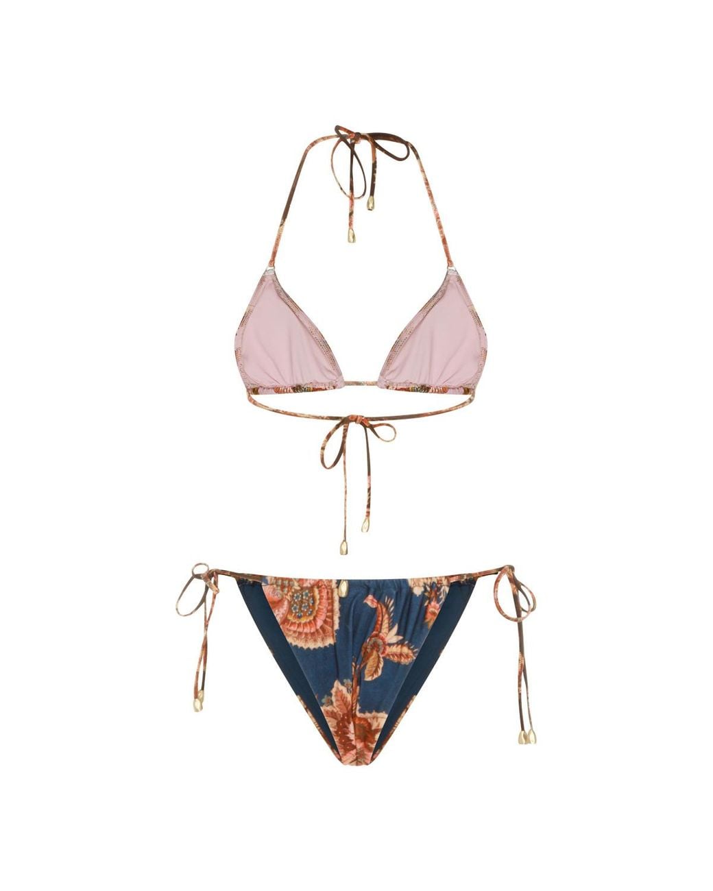 Zimmermann White Aster Spliced Tri Bikini