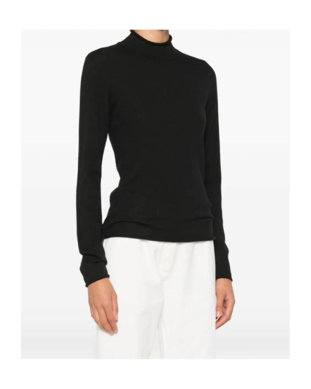 The Row Black Phaed Sweater