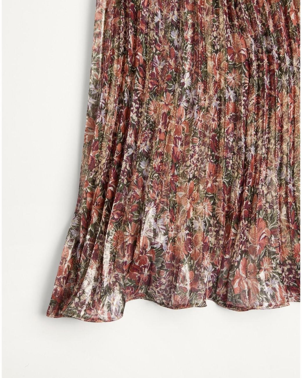 Valentino Brown Pleated Midi Dress