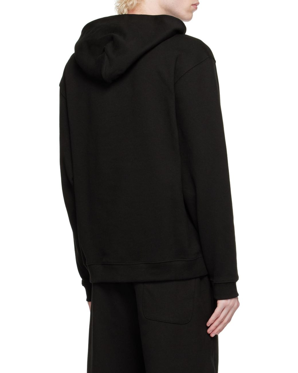 KENZO Black Paris Logo Patch Hoodie for men