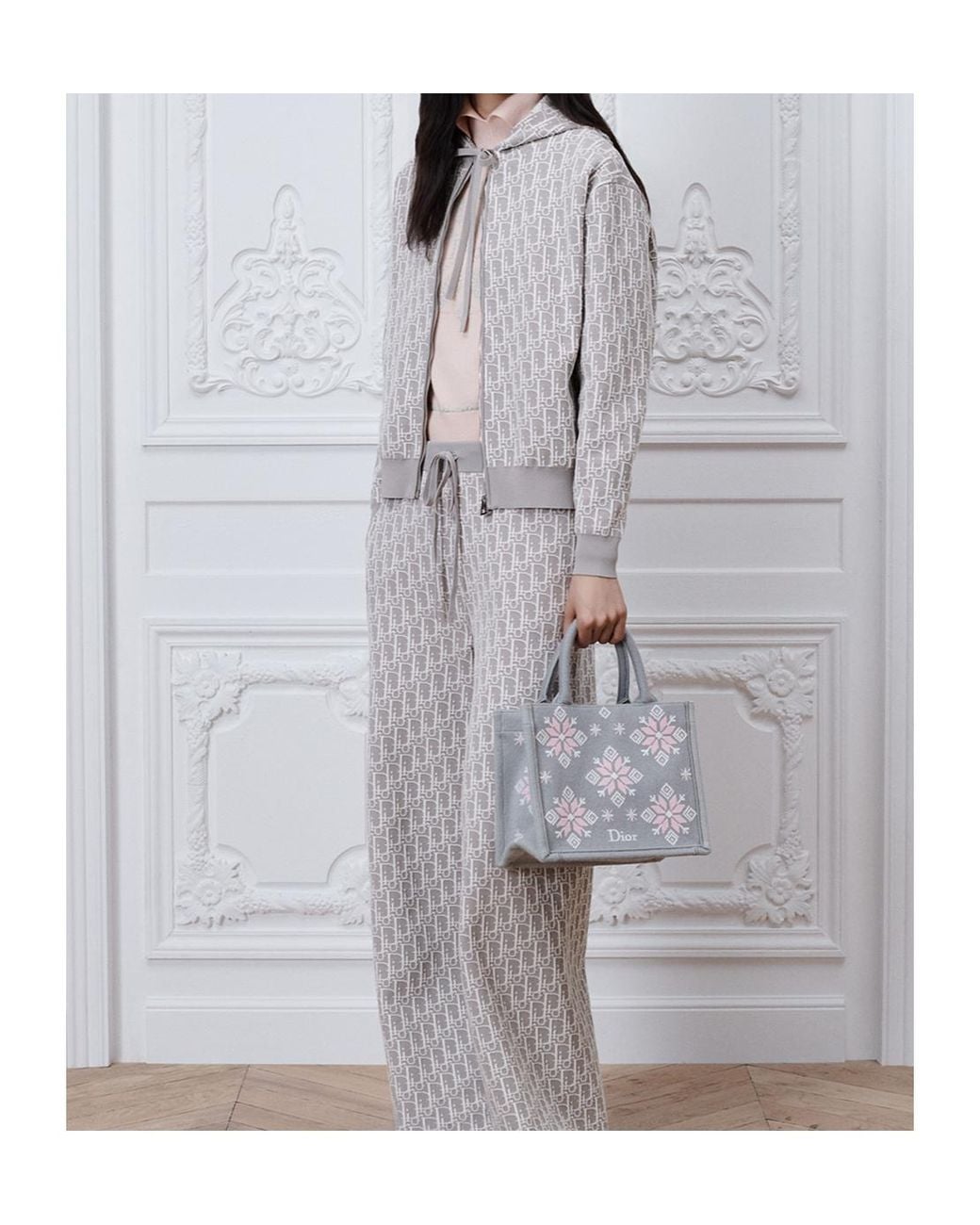 Dior Gray Alps Oblique Hooded Zipped Cardigan
