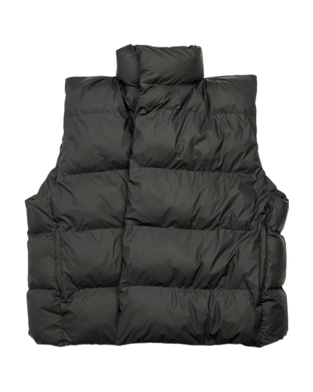 Balenciaga Black Logo Printed High-Neck Padded Gilet for men
