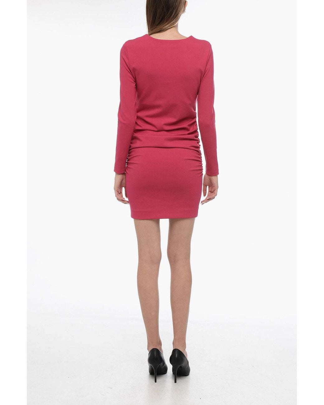 P.A.R.O.S.H. Red Mini Draped Dress