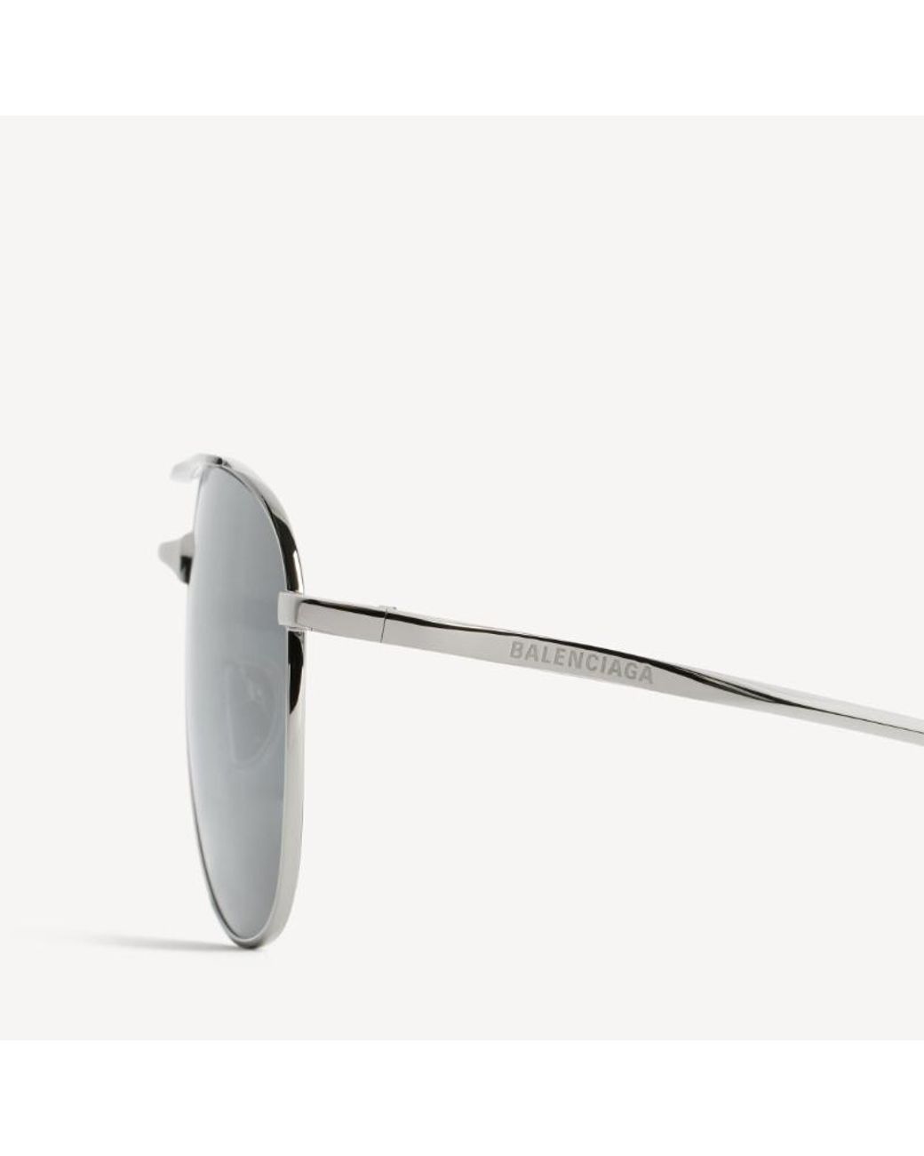 Balenciaga White Eyewear Monday Pilot Frame Sunglasses for men