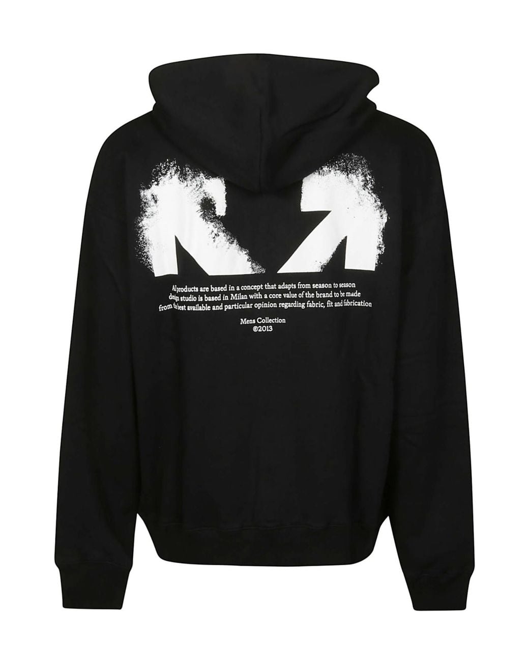 Off-White c/o Virgil Abloh Black Zip Hooded Sweatshirt for men