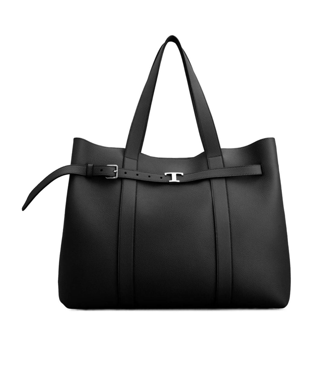 Tod's Black Belted Leather Tote Bag for men