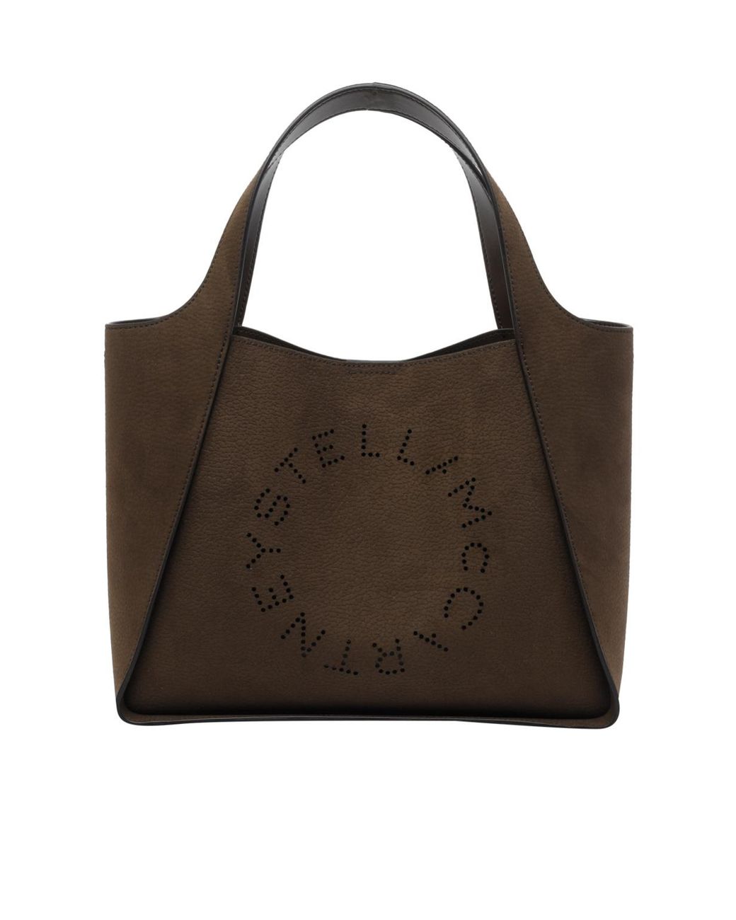 Stella McCartney Brown Logo Printed Tote Bag