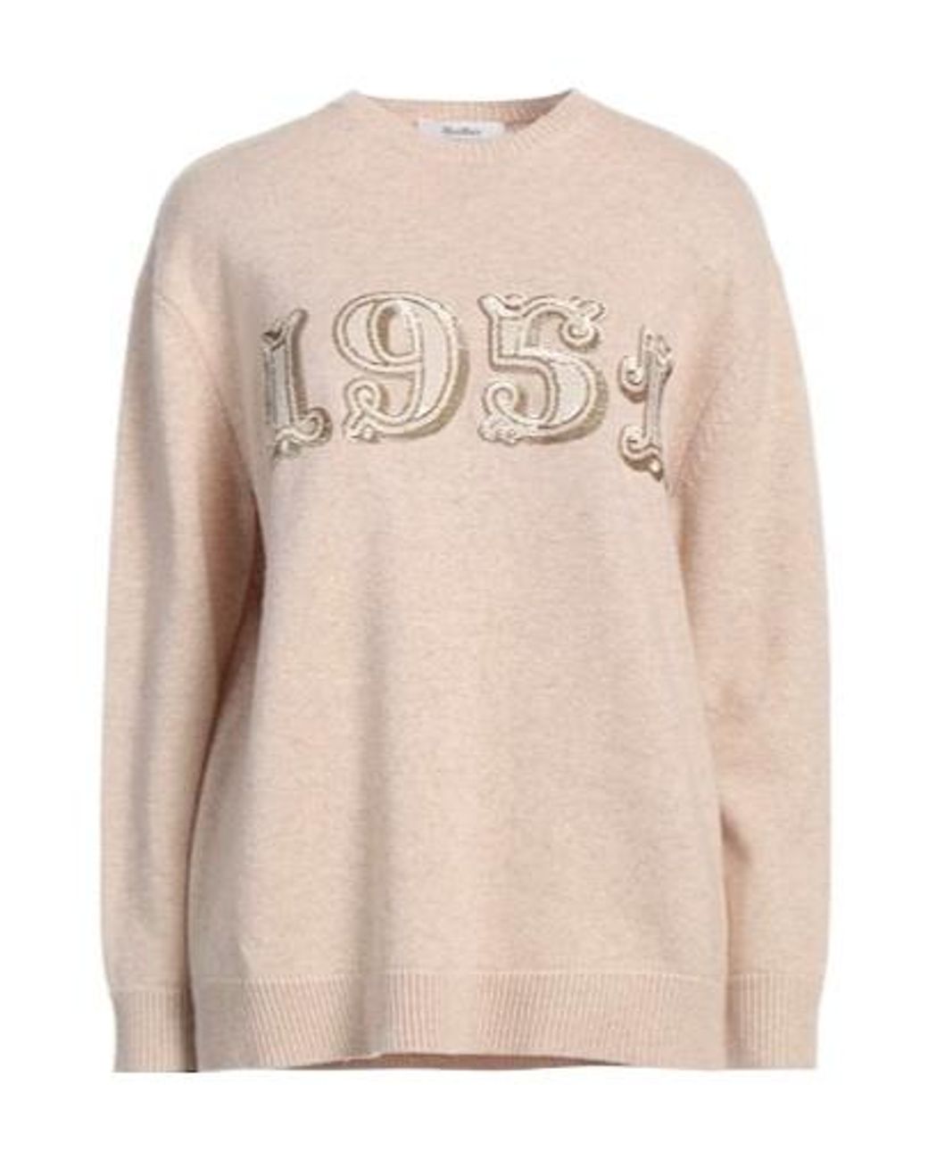 Max Mara Natural Solid Color Lightweight Knit Sweater