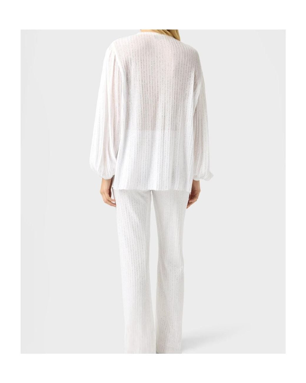 Missoni White Balloon-Sleeve Blouse