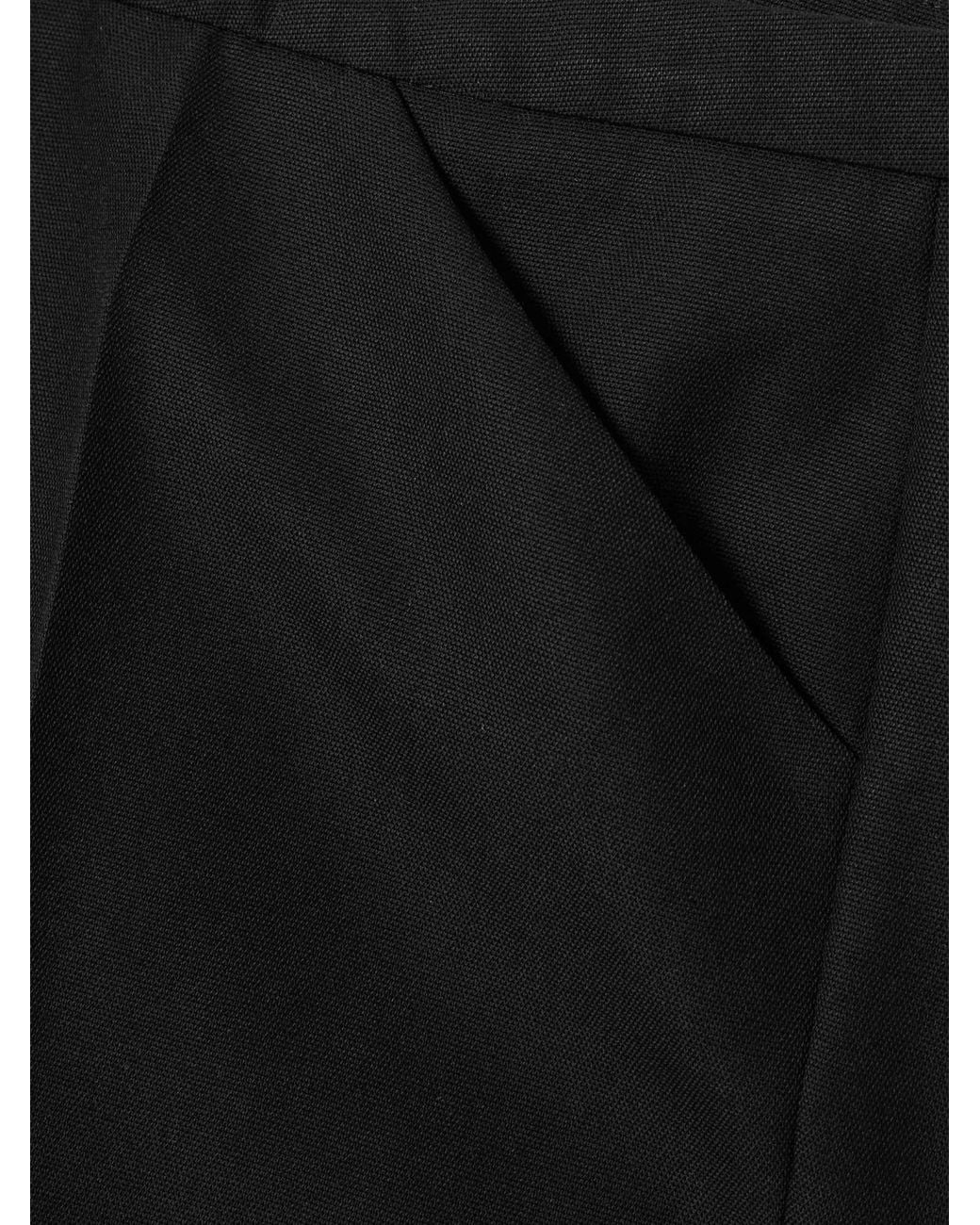 Totême Black Cropped Straight-Leg Trousers